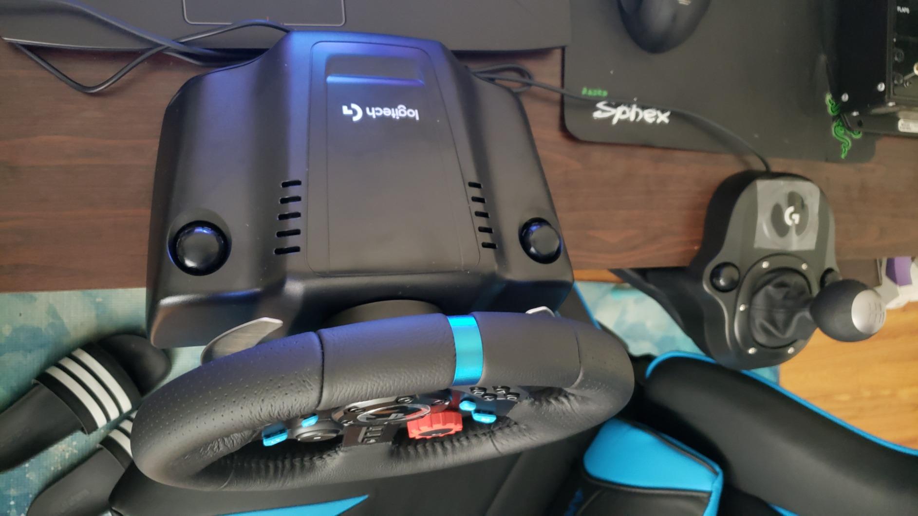 Logitech G29 Driving Force Racing Wheel and Pedals, Force Feedback, Real Leather + Logitech G Driving Force Shifter - For PS5, PS4 and PC, Mac - Black customer photo 2