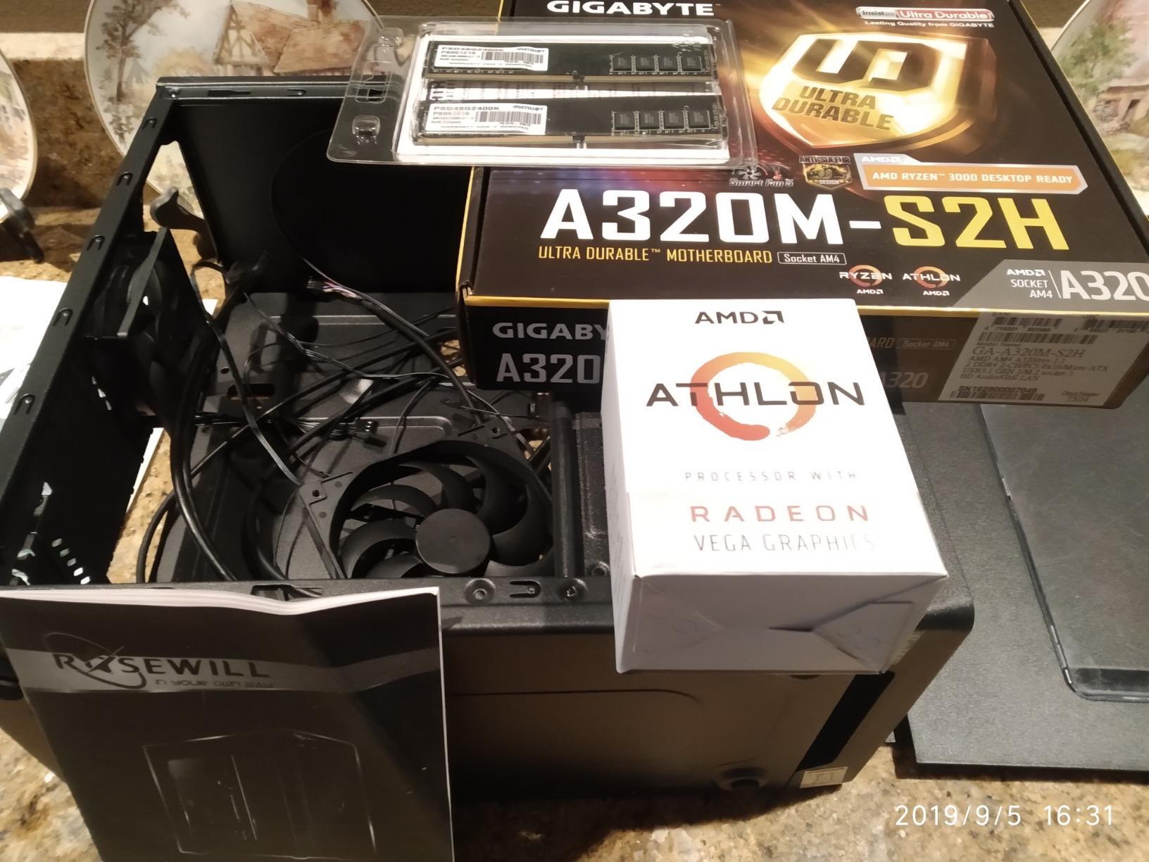GIGABYTE GA-A320M-S2H (AMD Ryzen AM4/MicroATX/2xDDR4/HDMI/Realtek ALC887/3xPCIe/USB3.1 Gen 1/LAN/Motherboard) customer photo 2
