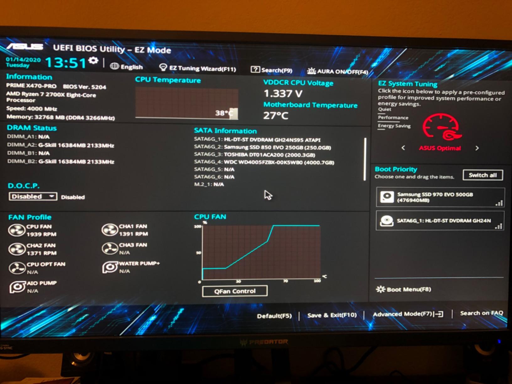 ASUS Prime X470-Pro AMD Ryzen 2 AM4 DDR4 DP HDMI M.2 USB 3.1 ATX Motherboard customer photo 2