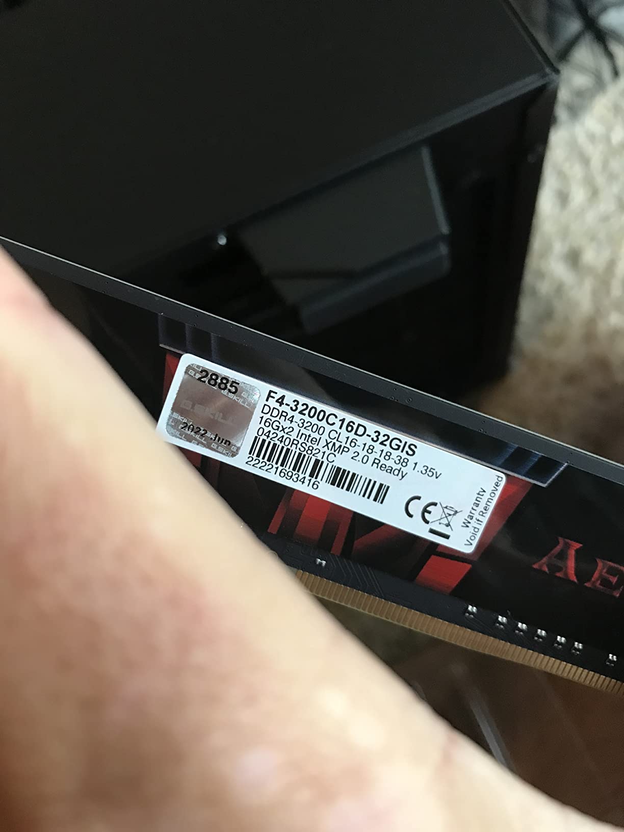 G.SKILL AEGIS Series DDR4 RAM (XMP) 32GB (2x16GB) 3200MT/s CL16-18-18-38 1.35V Intel AMD Desktop Computer Memory U-DIMM customer photo 1