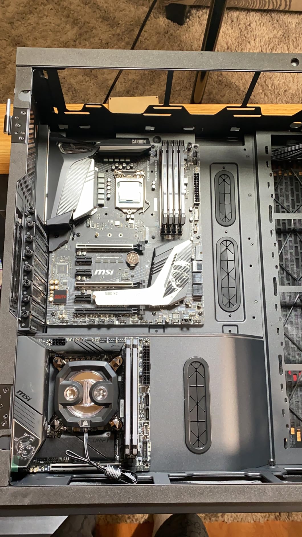 MSI MEG Z490I Unify Gaming Motherboard (LGA 1200, Intel 10th Gen, M.2, USB 3.2 Gen 2, DDR4, Wi-Fi 6, SLI, CFX, Gigabit LAN, Thunderbolt 3, Mini-ITX) customer photo 2