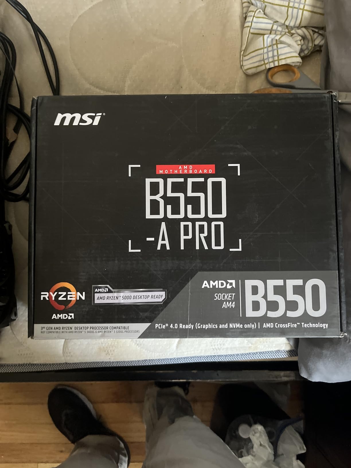 MSI B550-A PRO ProSeries Motherboard (AMD Ryzen 5000, AM4, DDR4, PCIe 4.0, SATA 6Gb/s, M.2, USB 3.2 Gen 2, HDMI/DP, ATX) customer photo 1