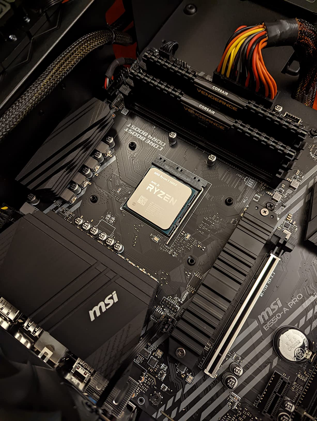 MSI B550-A PRO ProSeries Motherboard (AMD Ryzen 5000, AM4, DDR4, PCIe 4.0, SATA 6Gb/s, M.2, USB 3.2 Gen 2, HDMI/DP, ATX) customer photo 2