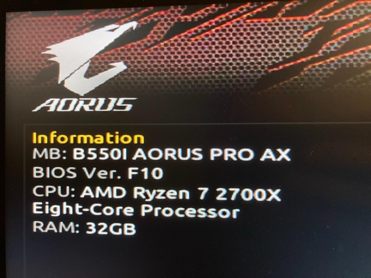 GIGABYTE B550I AORUS PRO AX AMD AM4 ITX Motherboard, Supports Ryzen 5000/4000/3000 Series, DDR4, 6+2 Power Phase, 2X M.2, PCIe 4.0, USB-C, WiFi 6, 2.5 GbE LAN, Q-Flash Plus, RGB Fusion customer photo 1