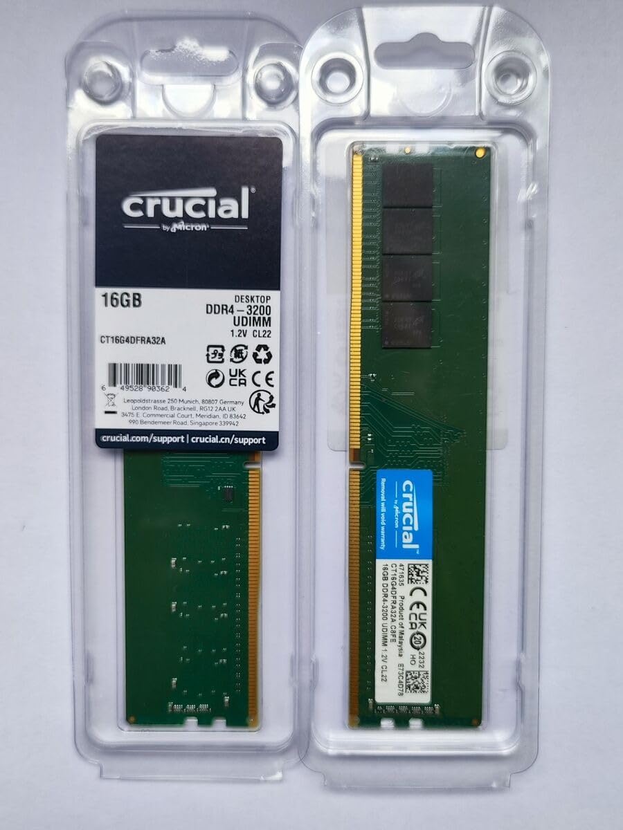 Crucial 16GB DDR4 3200MHz CL22 Desktop Memory customer photo 1