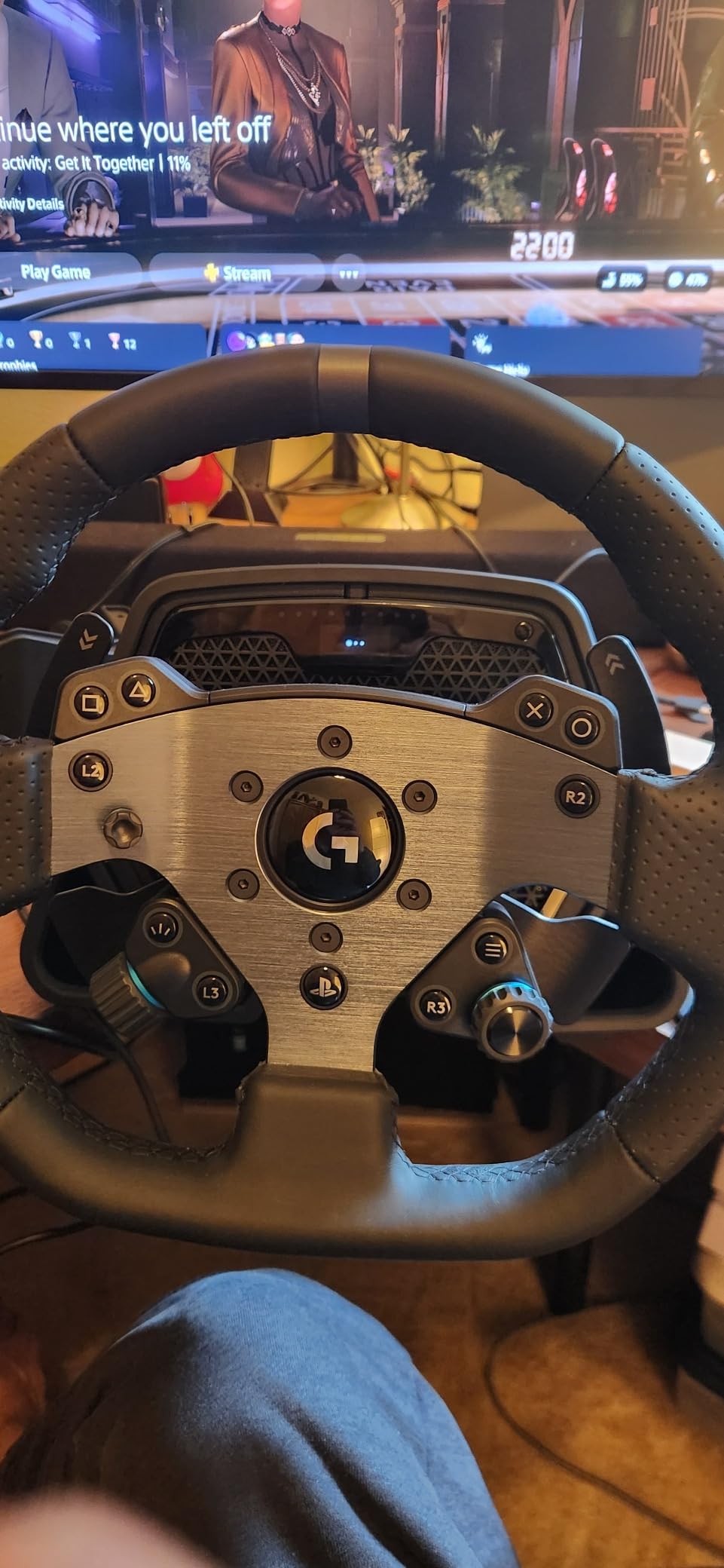 Logitech G PRO Racing Wheel - Steering Wheel for PC, PS4, PS5, Direct Drive 11 Nm Force, Ultra-Realistic Feedback, Magnetic Gear Shift Paddles, Dual Clutch customer photo 2