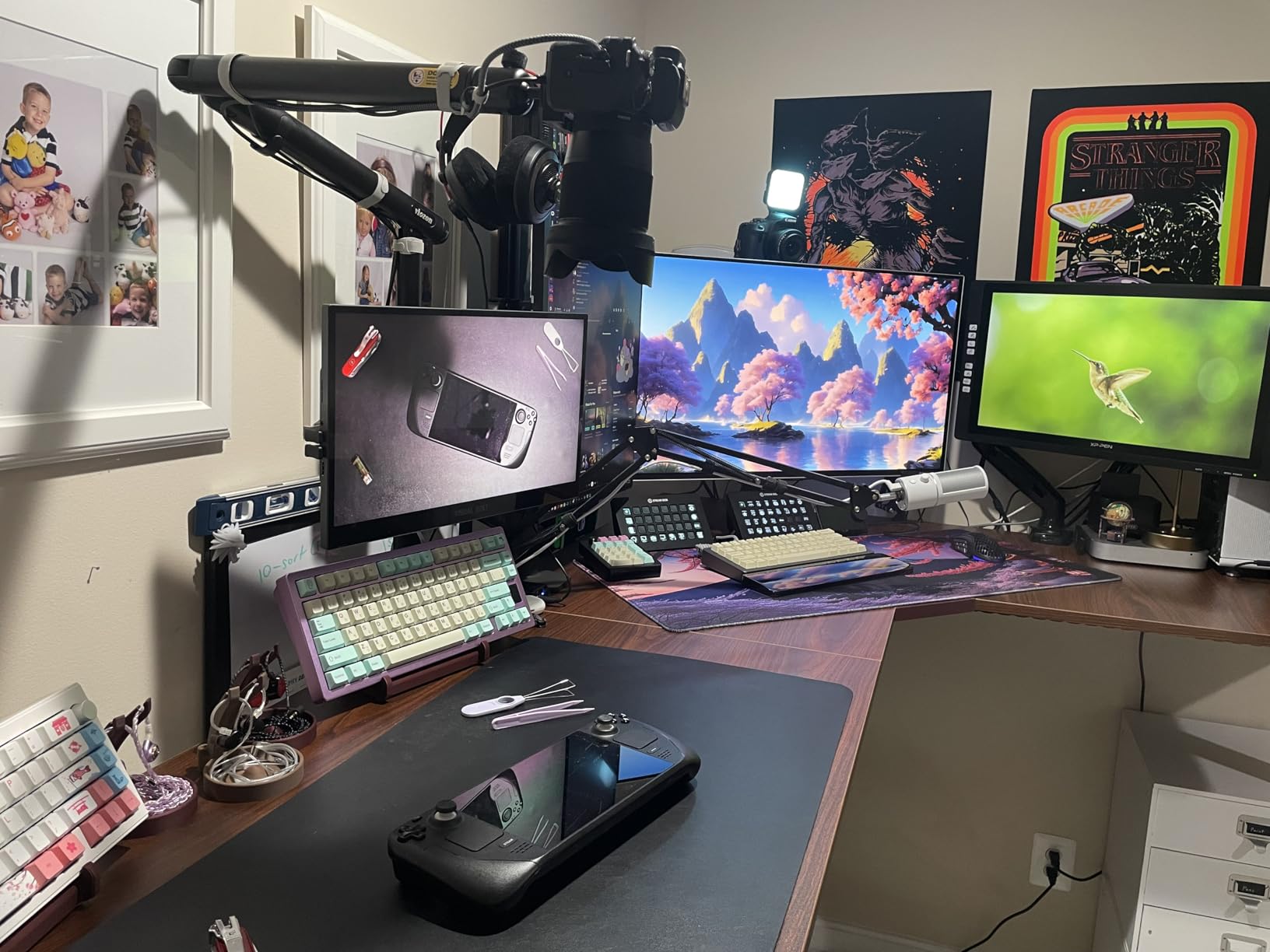 VIVO Corner Standing Desk, 63 x 55 inch Reversible L-Shaped Workstation, Electric Height Adjustment, Home, Office, and Reception Rooms, Black Table Top Black Frame, DESK-E3CTB customer photo 1