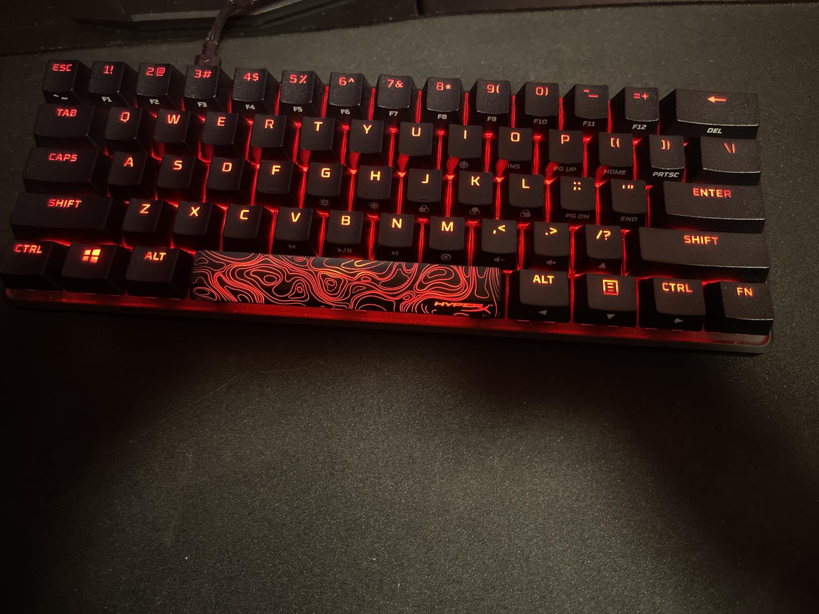 HyperX Alloy Origins 65 - Mechanical Gaming Keyboard - Compact 65% Form Factor - Linear Red Switch - Double Shot PBT Keycaps - RGB LED Backlit - NGENUITY Software Compatible, Black customer photo 1
