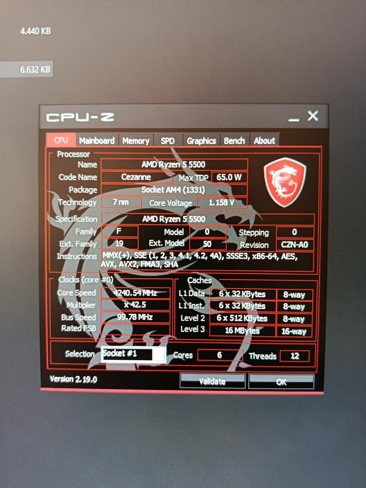 AMD Ryzen 5 5500 6-Core, 12-Thread Unlocked Desktop Processor with Wraith Stealth Cooler customer photo 1