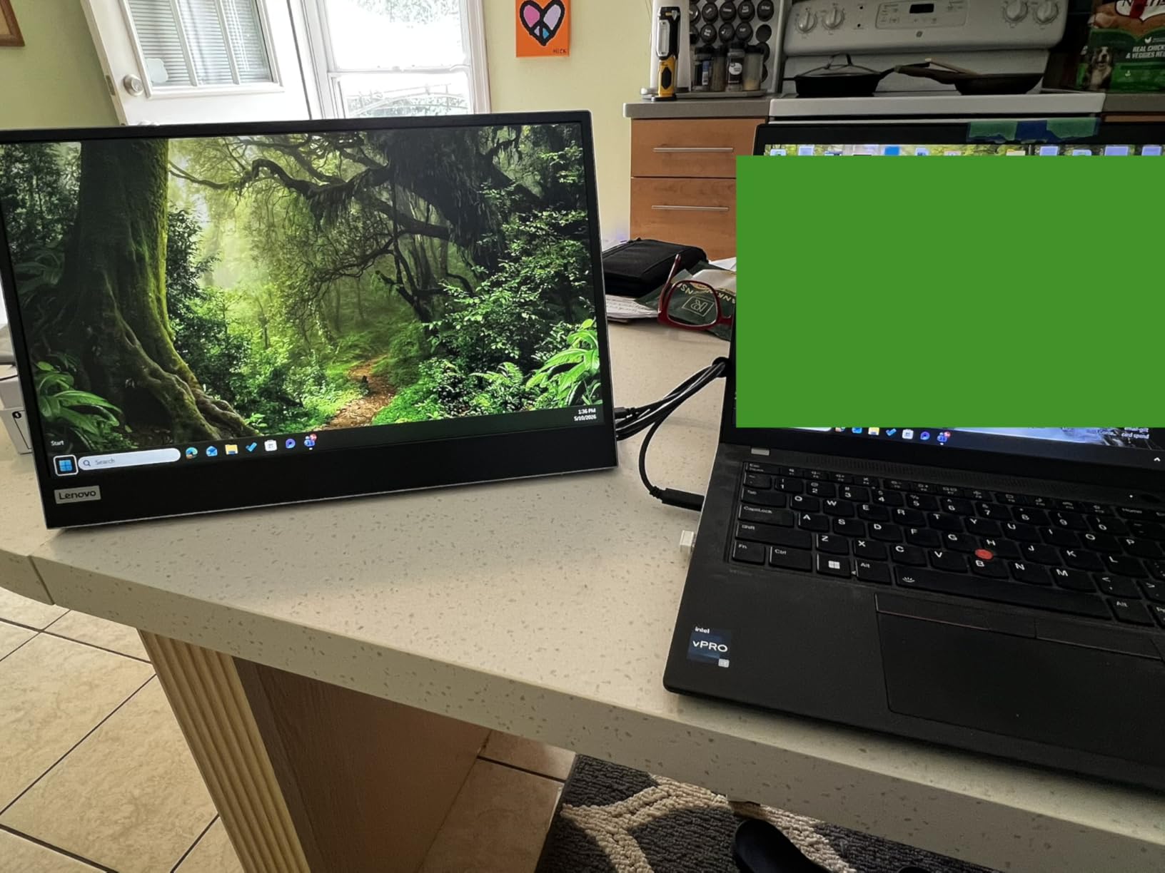 Lenovo L15 Portable Monitor, 15.6