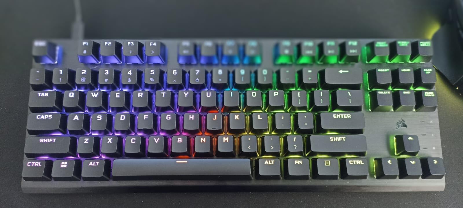 Corsair K60 RGB TKL RGB Tenkeyless Optical-Mechanical Wired Gaming Keyboard - OPX Switches - Polycarbonate Keycaps - iCUE Compatible - QWERTY NA Layout - Black customer photo 1