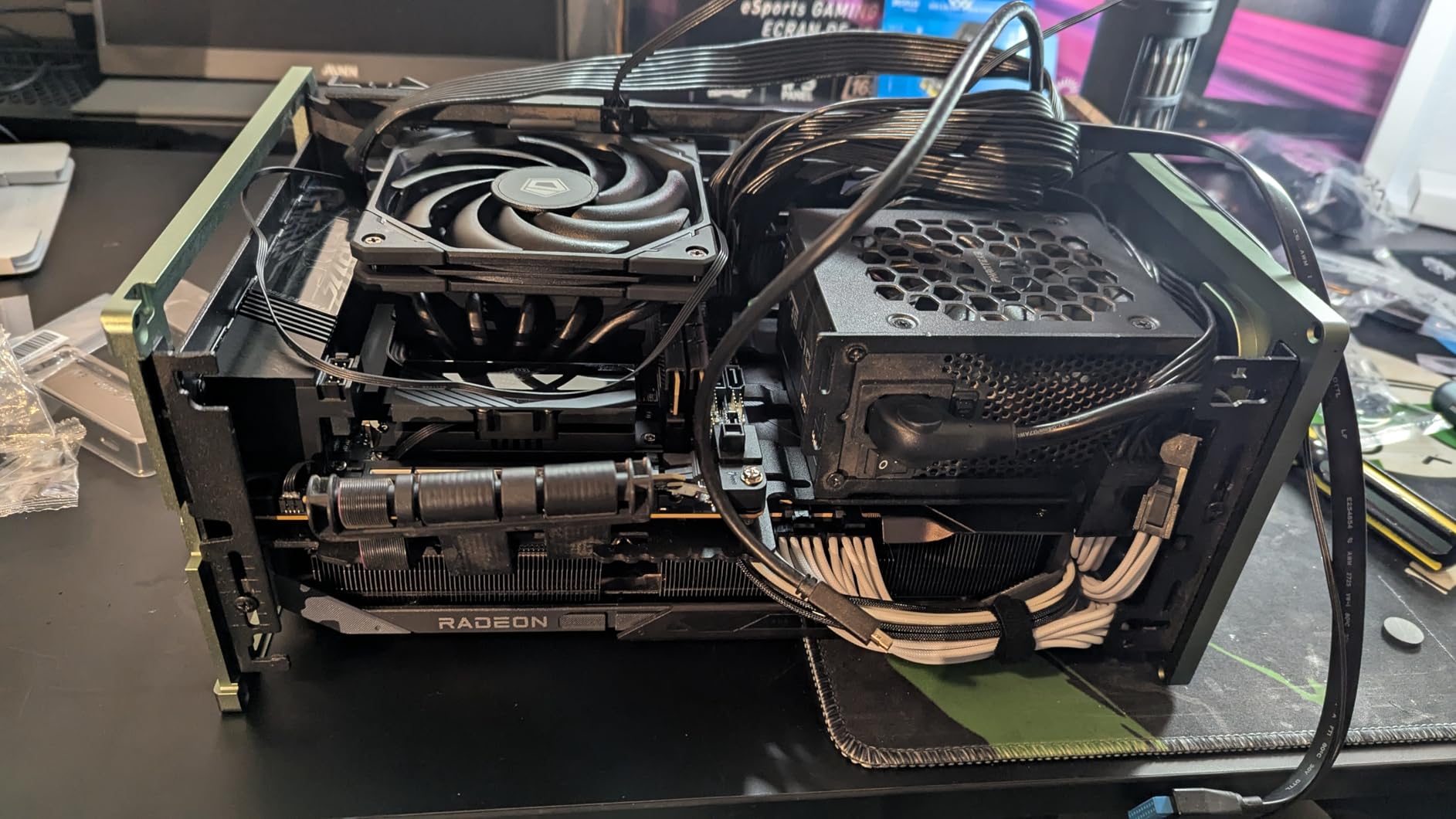 ID-COOLING IS-55 Black 57mm Low Profile CPU Cooler, 5 Heatpipes | 120x120x15mm slim fan, supports Intel LGA1851/1700/1200/115X and AMD AM4/AM5 for compact builds. customer photo 1