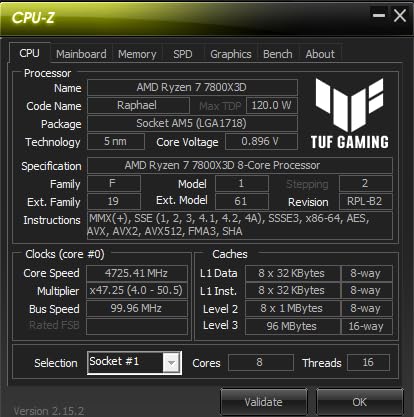 AMD Ryzen 7 7800X3D 8-Core, 16-Thread Desktop Processor customer photo 2