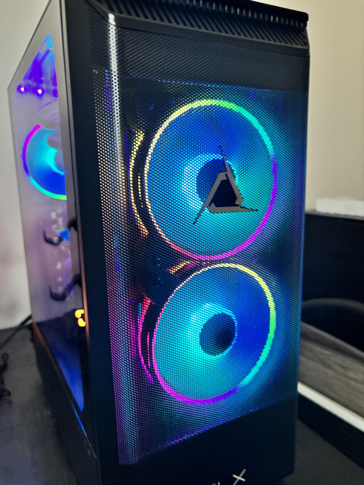 Cooler Master MF120 Halo² ARGB 120mm PWM Case Fan, Dual Loop Addressable RGB Lighting, 2050 RPM Dynamic PWM Cooling, Air Balance Blades, Hybrid Frame High Airflow PC Cooling Fan for Gaming Cases customer photo 2