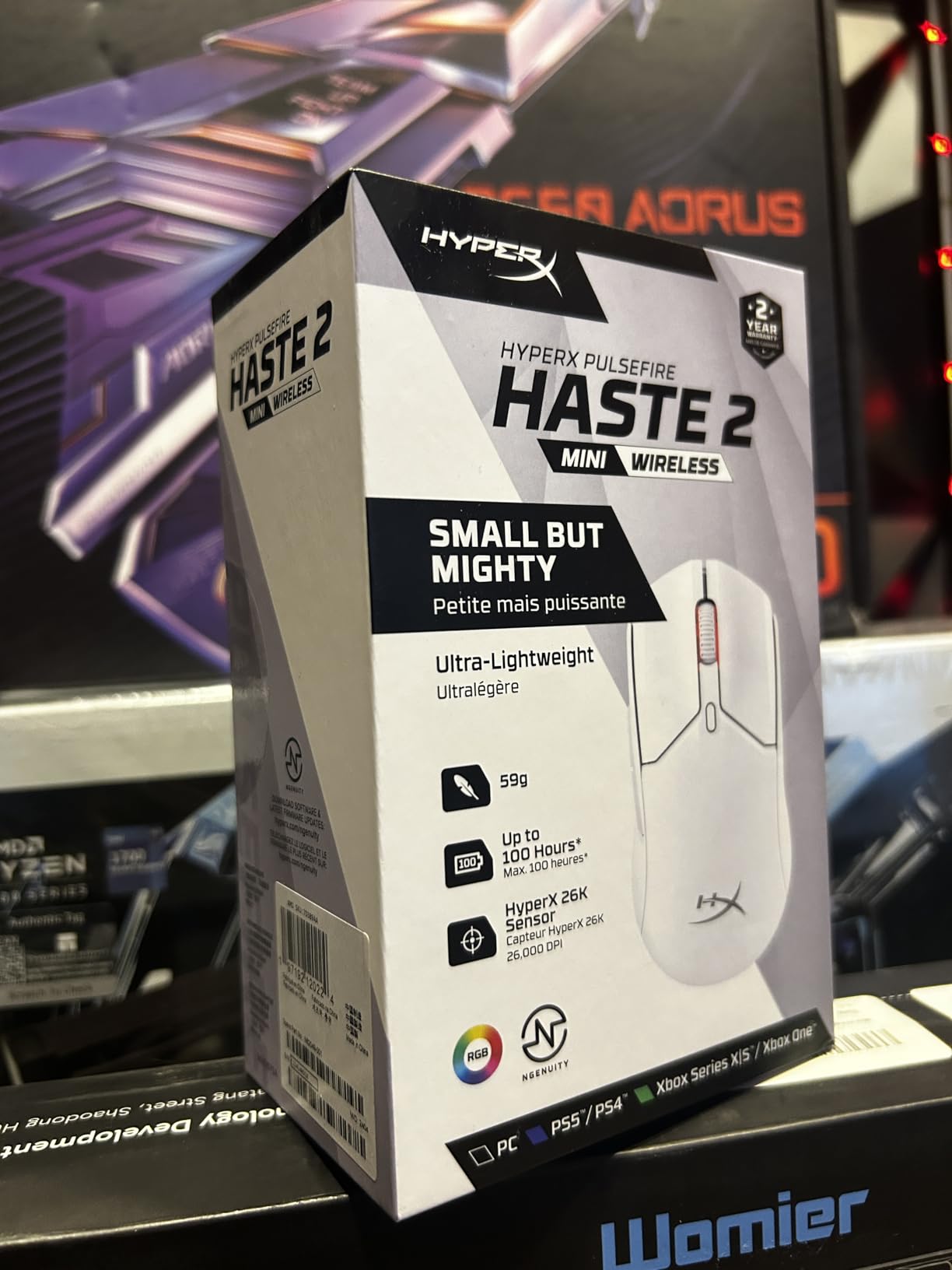 HyperX Pulsefire Haste 2 - Wireless Gaming Mouse - Ultra Lightweight, 61g, 100 Hour Battery Life, Dual Wireless Connectivity, Precision Sensor - Black customer photo 2