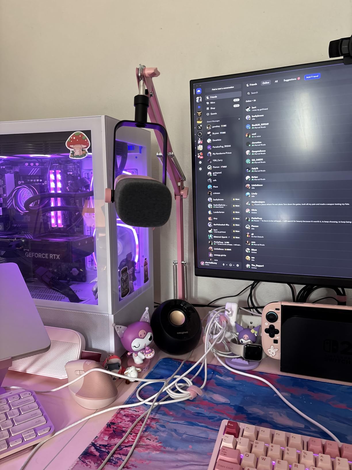 FIFINE XLR/USB Gaming Microphone Set, Dynamic PC Mic for Streaming Podcasting, Computer RGB Mic Kit with Boom Arm Stand, Mute Button, Headphones Jack, for Recording Vocal Voice-Over-AmpliGame AM8T customer photo 1