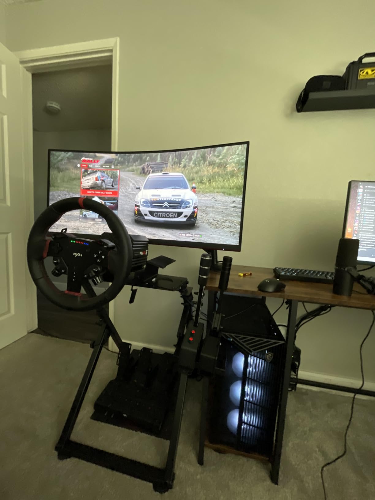 GTPLAYER Sim Racing Wheel Stand Simulator Cockpit Wheel Stand Racing Steering Shifter Mount fit for Logitech G25 G27 G29 G920 G923 Thrustmaster T330TS customer photo 1