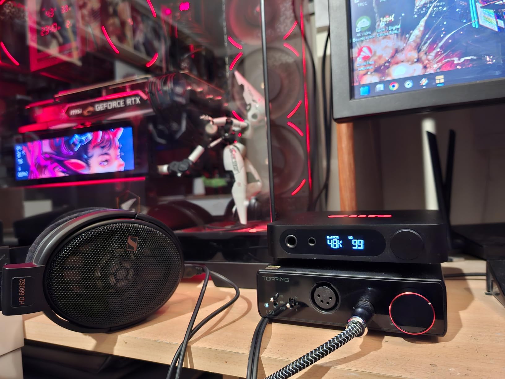 FiiO K11 DAC and Headphone Amplifier for Home Audio or PC, 6.35mm and Balanced 4.4mm, RCA, Coaxial, Optical, 1400mW, 384kHz/24Bit DSD256 (Silver) customer photo 1