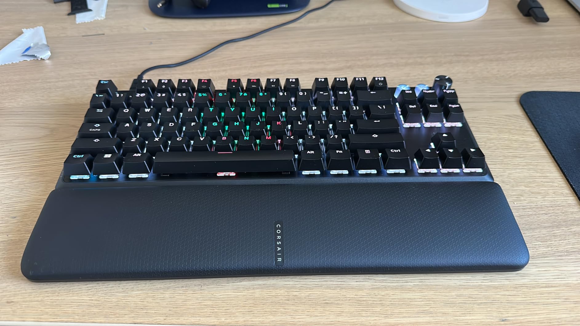 Corsair K70 PRO TKL RGB Tenkeyless Mechanical Wired Gaming Keyboard - Pre-Lubed Hall Effect MGX Hyperdrive Adjustable Switches, Simultaneous SOCD and Rapid Trigger, ABS Double-Shot, QWERTY NA - Black customer photo 2