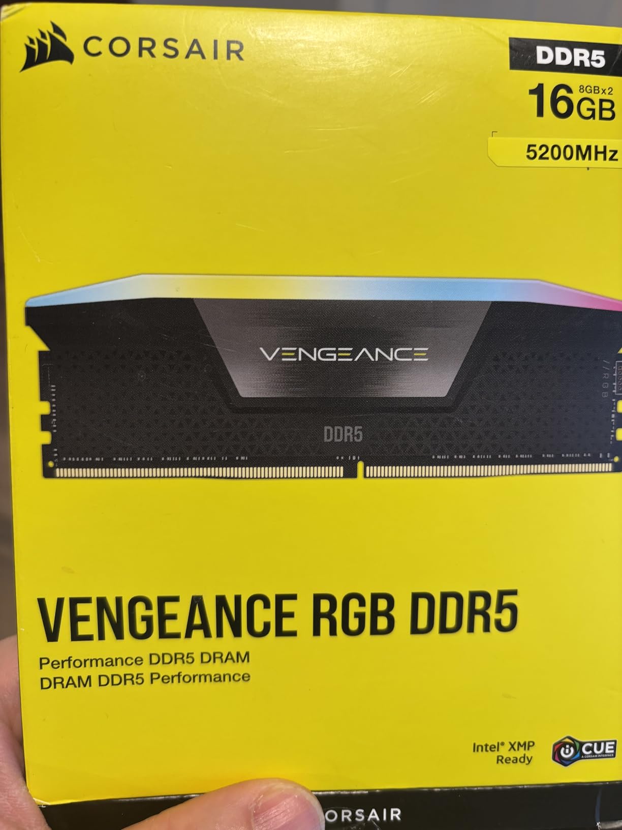 CORSAIR Vengeance RGB DDR5 RAM 16GB (2x8GB) Up to 5200MHz CL40 Intel XMP 3.0 Desktop Computer Memory - Black (CMH16GX5M2B5200C40) customer photo 1