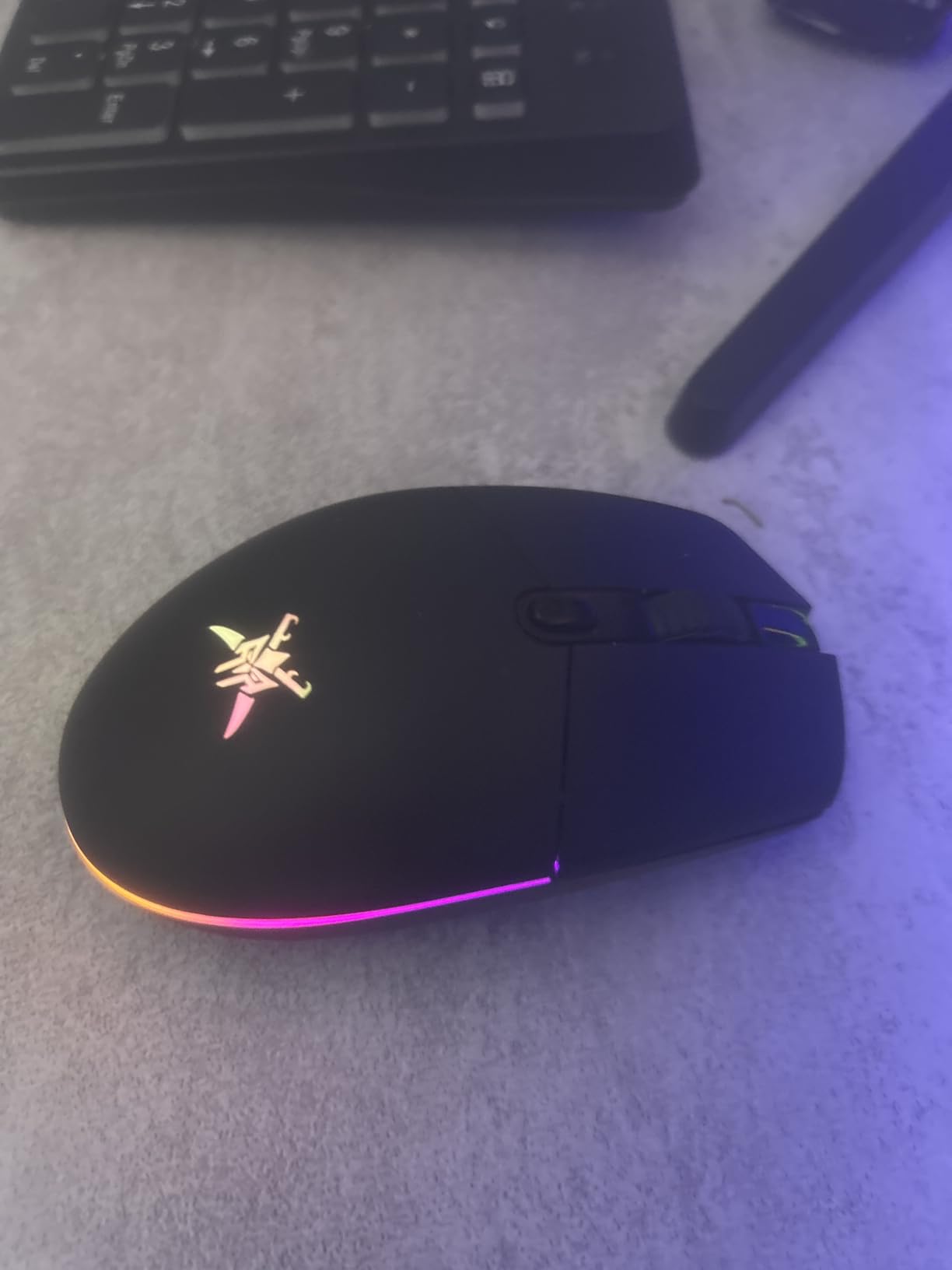 TECKNET Wireless Gaming Mouse Rechargeable - 8000 DPI, Long-Lasting 100Hrs Battery, RGB Backlit, 6 Programmable Buttons, Dual Connectivity (2.4G + USB-C) for PC, Mac, Laptop customer photo 2