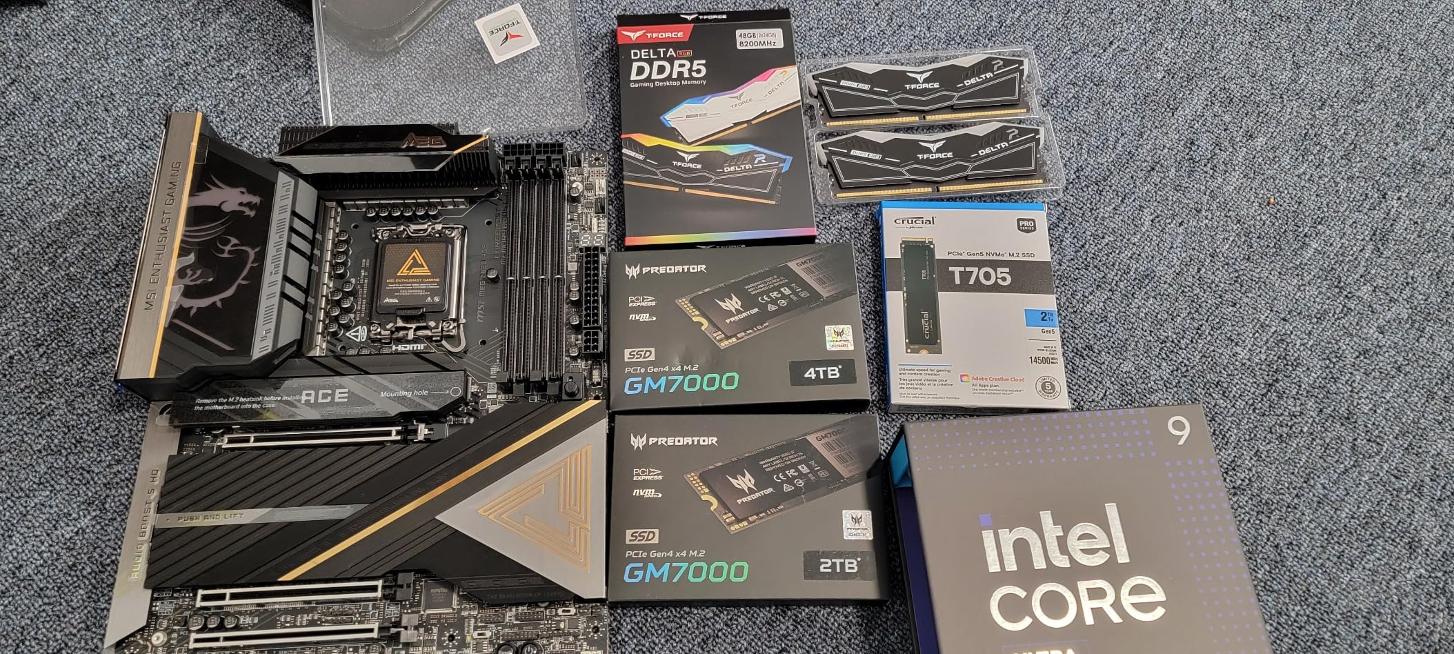 MSI MEG Z890 ACE Gaming Motherboard (Support Core Ultra Series 2 Intel Processors, LGA 1851, DDR5, PCIe 5.0, M.2, SATA, 10Gbps LAN, USB Type-C, Wi-Fi 7, Bluetooth 5.4, Thunderbolt 4, ATX) customer photo 2