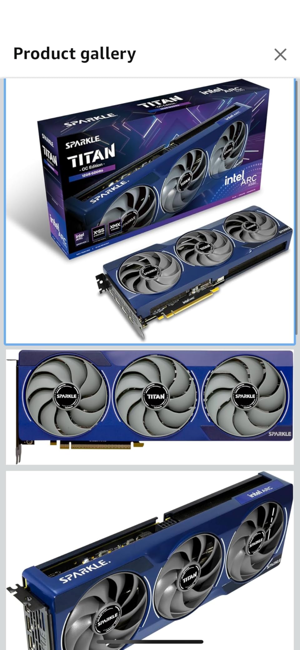 Sparkle Intel Arc B580 Titan OC 12GB GDDR6 Graphics Card customer photo 2