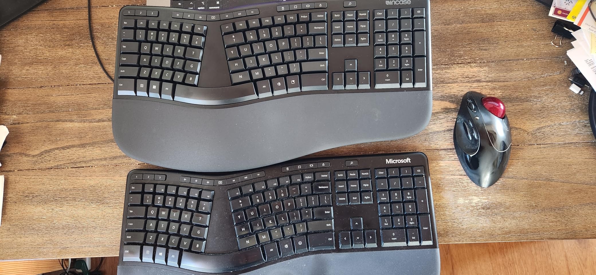 Ergonomic Keyboard - Designed by Microsoft - Refined Ergonomic Design, Built-in Shortcuts Keys, Layered Palm Rest for Elevated Wrist Support, Integrated Number Pad - Black customer photo 1