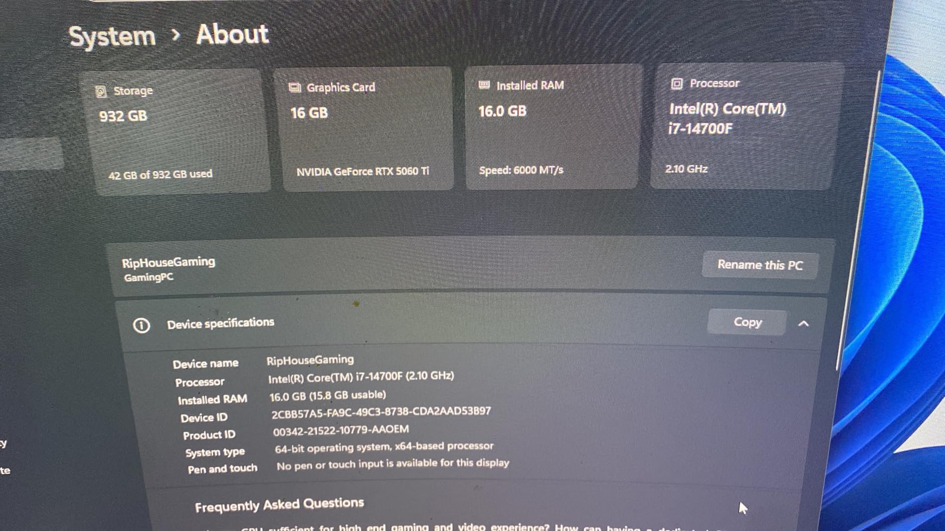 CyberPowerPC Gaming PC, Intel Core i7-14700F, GeForce RTX 5060 Ti 8GB | Gamer Xtreme, 16GB DDR5, 1TB PCIe 4.0 SSD, WiFi Ready & Windows 11 Home (GXiVR8040A19) customer photo 1