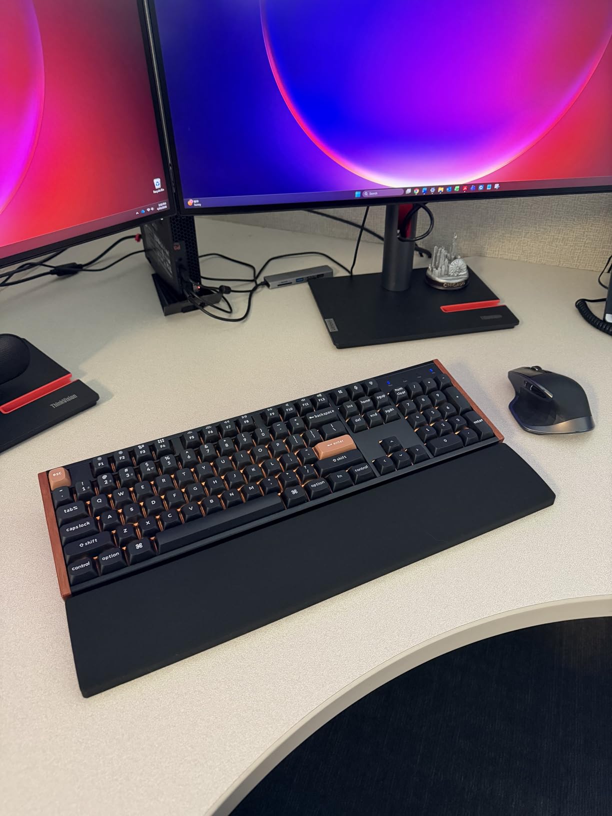 Keychron K10 HE Hall Effect Keyboard Wireless, Magnetic Switch Hot Swappable, Adjustable Actuation Rapid Trigger Mode with Aluminum + Wood Frame, Full-Size Custom RGB for Mac Windows Linux - Black customer photo 2