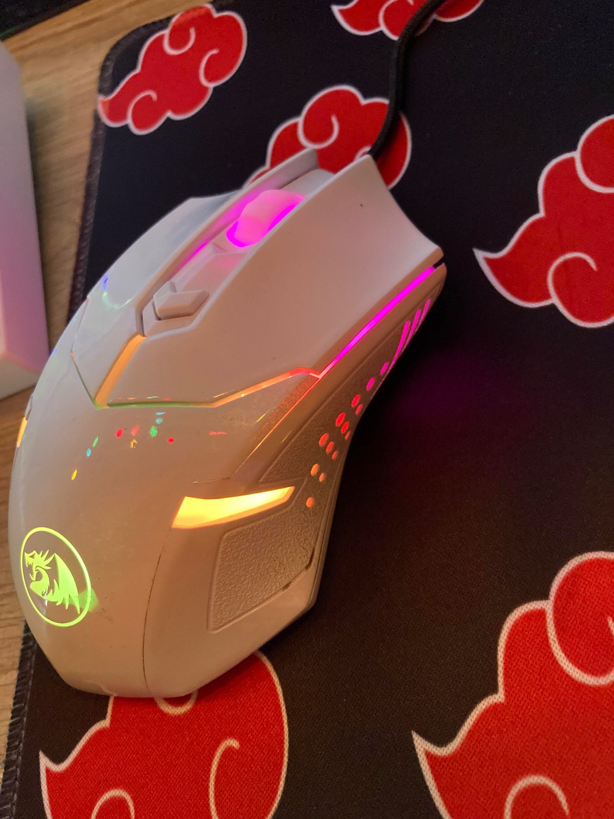 Redragon M617 Ultralight Honeycomb Shell Wired Gaming Mouse, 41g, 10,000 DPI, 6 Programmable Buttons, Drag-Free Paracord, Type-C Gamer Mouse with 2 Side Buttons for PC/Mac/Laptop, Black customer photo 2