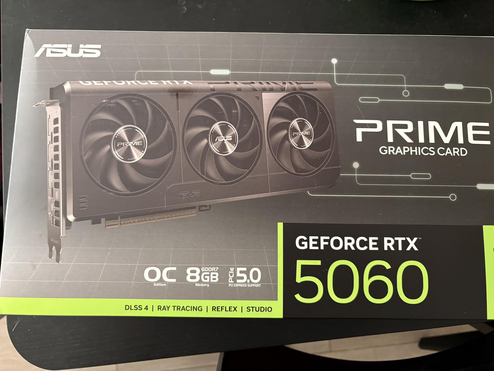 ASUS SFF-Ready Prime NVIDIA GeForce RTX 5060 8GB GDDR7 OC Edition Graphics Card (PCIe 5.0, 8GB GDDR7, HDMI/DP 2.1, 2.5-Slot, Axial-tech Fans, Dual BIOS) customer photo 1