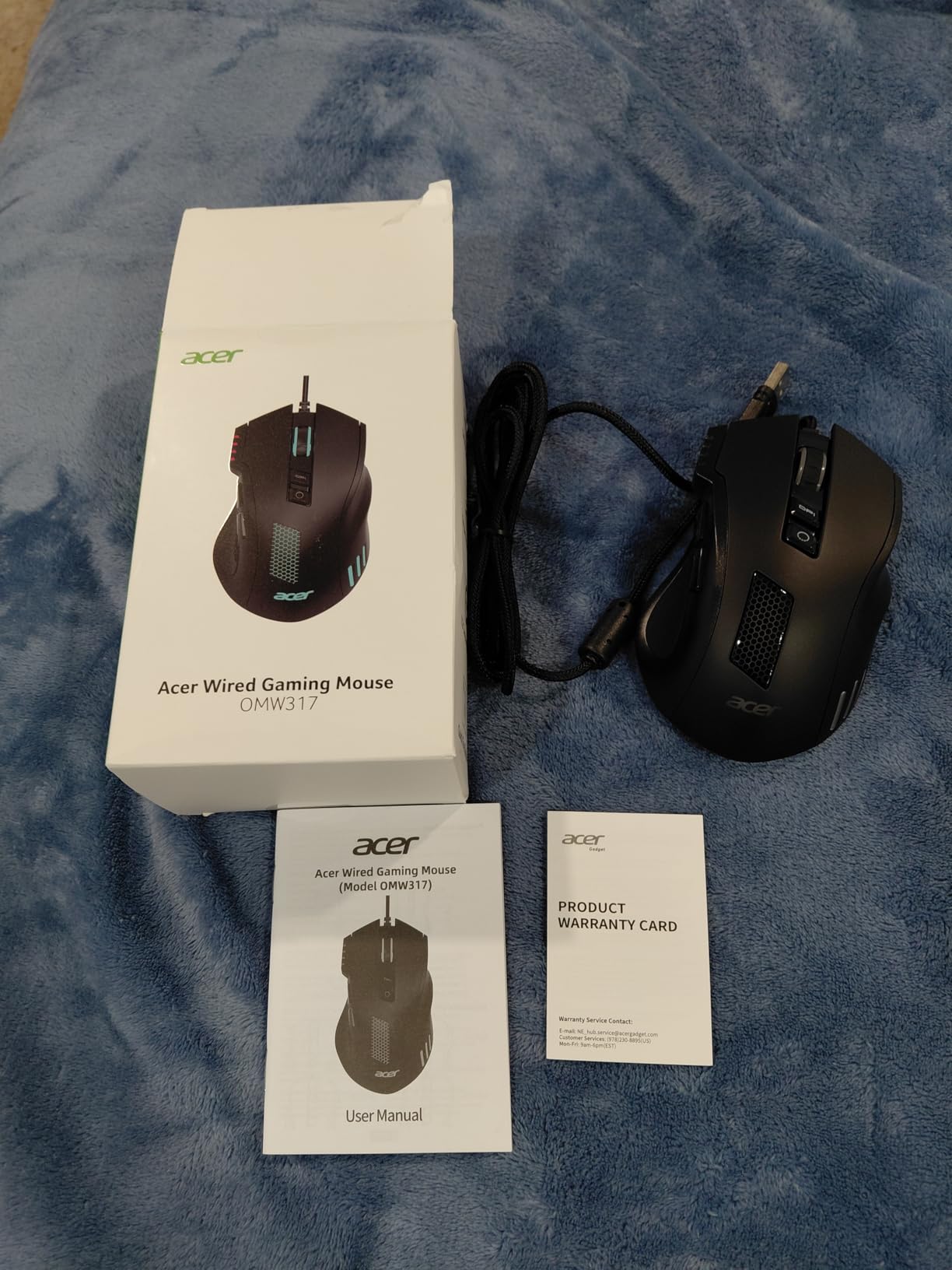 Acer Wired Gaming Mouse, 12,800 DPI RGB Ergonomic Computer Mouse with Optical Sensor, 8 Programmable Buttons, 12 Backlit Modes, Software for DIY Keybinds, Rapid Fire, USB Gaming Mice for Laptop, PC customer photo 1