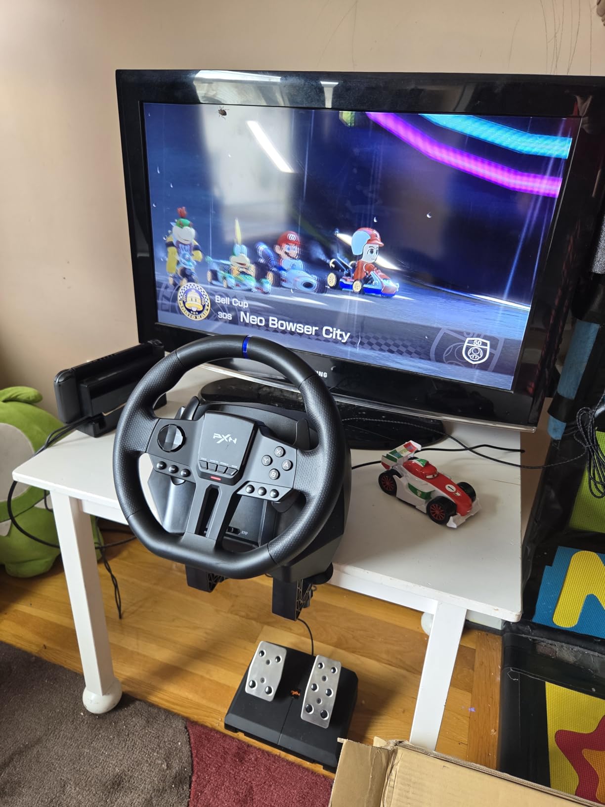 PXN V900 GEN2 Gaming Steering Wheel for PC, PS4, Xbox & Switch customer photo 1