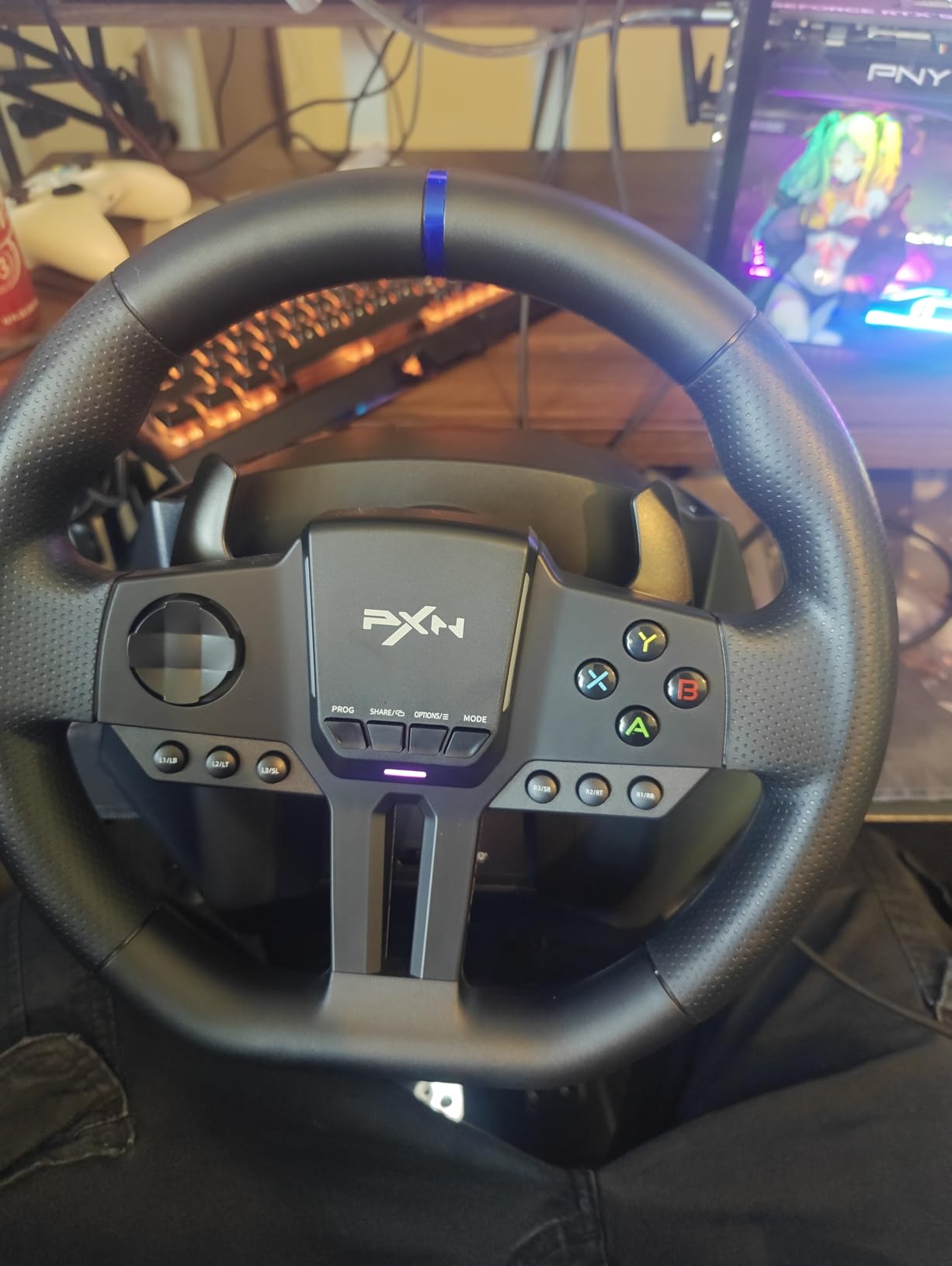 PXN V900 GEN2 Gaming Steering Wheel for PC, PS4, Xbox & Switch customer photo 2