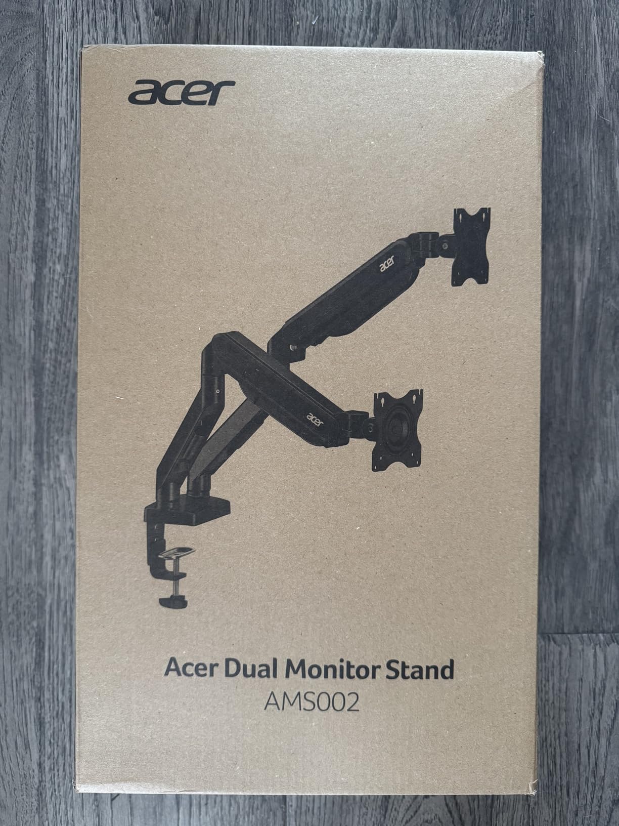 Acer Dual Monitor Arm, Computer Desk Arm with VESA Mounts for 17–32″ Screens, Fully Adjustable Gas Spring Monitor Stand, C-Clamp and Grommet Mounting Base, Fits 4.4 to 19.8lbs Computer Monitors customer photo 1