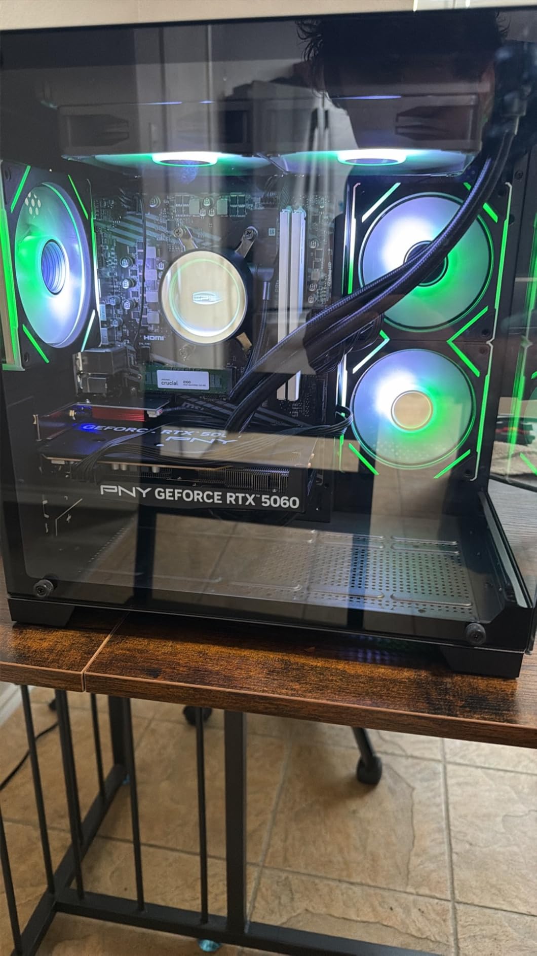 YAWYORE Gaming PC, AMD Ryzen 7 5700X, GeForce RTX 5060 Desktop Computer | 32GB DDR4 RAM, 1TB M.2 NVMe SSD,, ARGB Fans, WiFi+BT customer photo 2