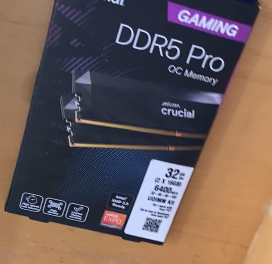 Crucial Pro DDR5 RAM 32GB Kit (2x16GB) 6400MHz CL32 Overclocking Desktop Gaming Memory Intel XMP 3.0 & AMD Expo Compatible - Black (CP2K16G64C32U5B) customer photo 2