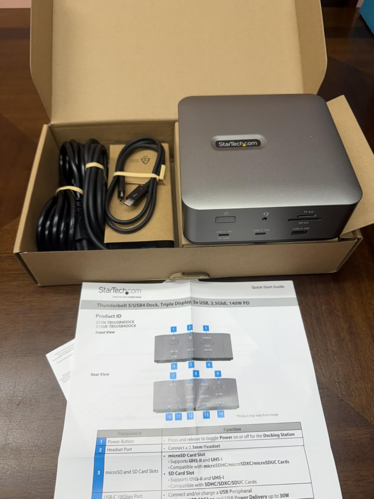 StarTech Thunderbolt 5 Dock, Dual 8K 60Hz, Triple 4K for Windows, Up to Dual 6K 60Hz for Mac - TB5 & USB4 Docking Station with 120Gbps max Transfer, 140W PD, 30W Phone, USB 10Gbps customer photo 2