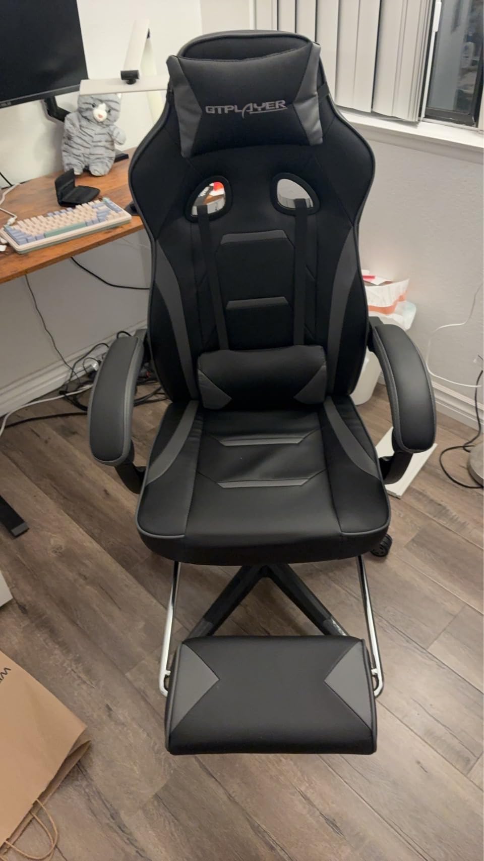 GTPLAYER Gaming Chair for Adults, Big and Tall 350LBS Heavy Duty Office Chair, Ergonomic High Back Lumbar Support and Recliner for Back Pain Relief, Sky Gray customer photo 1