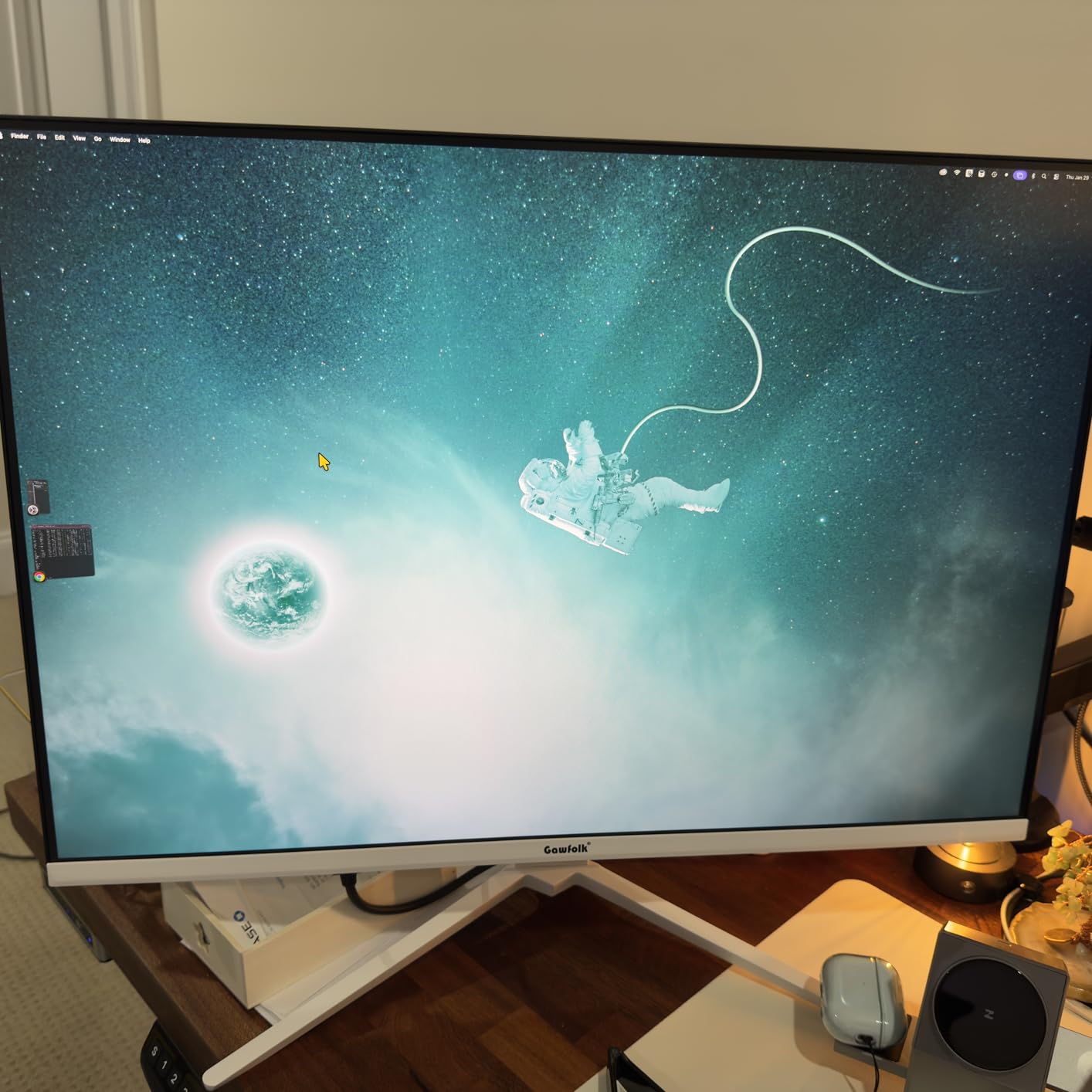 Gawfolk 27 inch IPS Gaming Computer Monitor, UHD 3840x2160 4K 180Hz / FHD 360Hz Dual Mode PC Screen, 1.07 Billion Colours, Adaptive Sync, Height Adjustable,Built-in Speaker,HDMI 2.1 & DP1.4,Black customer photo 2