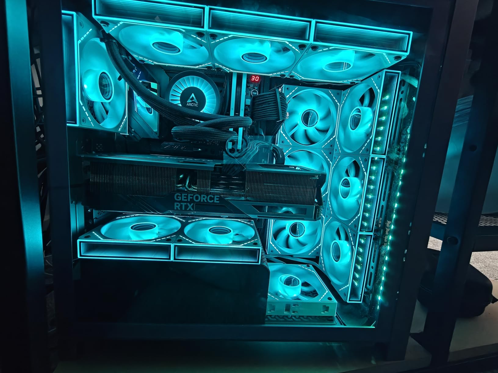 Thermalright TL-M12Q-S X3 120mm PC Case Fans, PWM ARGB Fans, 2000RPM High Airflow, Daisy-Chain, Infinity Mirror Lighting, 3-Pack customer photo 1
