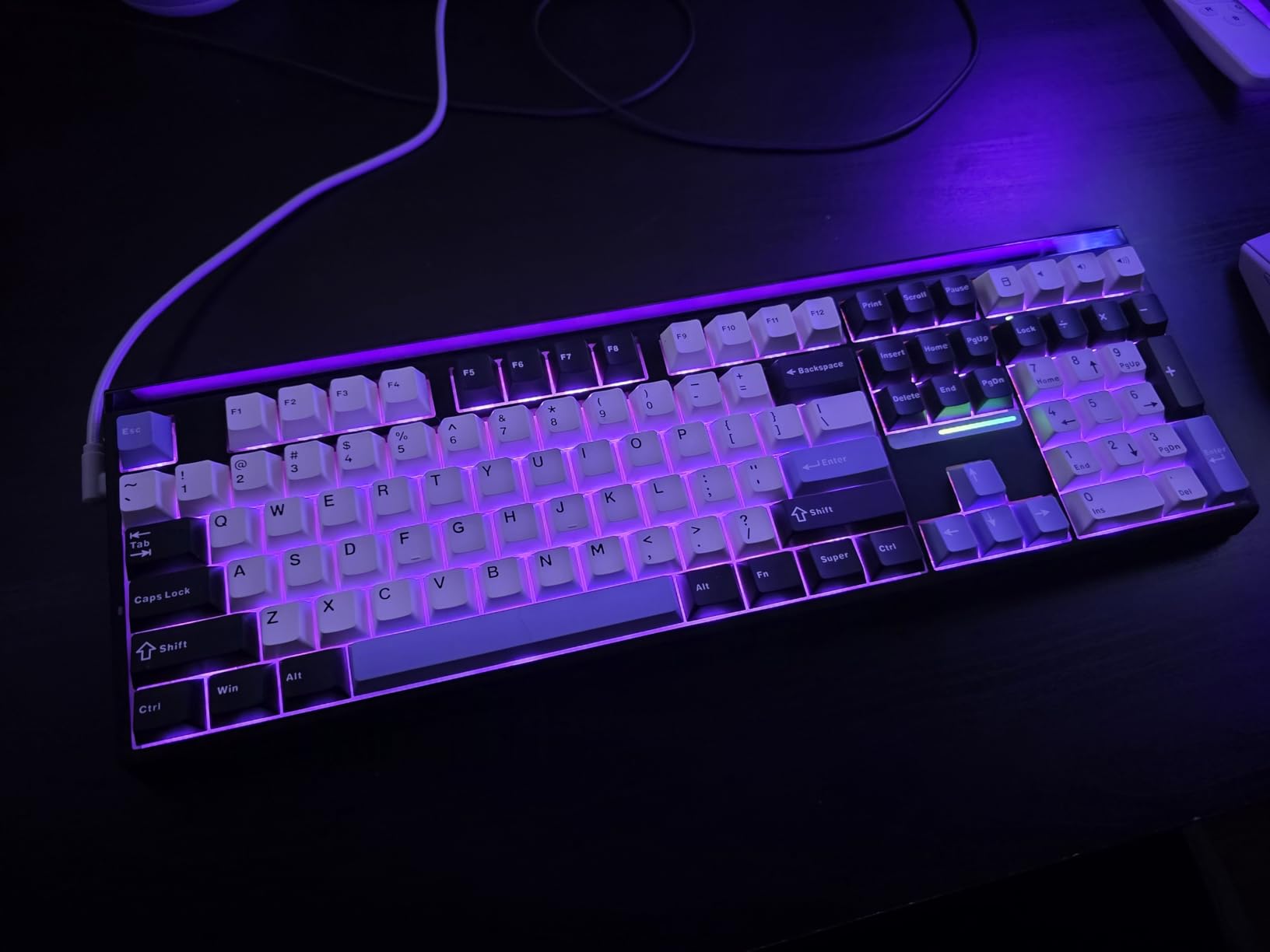 Aula H108 Wireless Mechanical Keyboard, Hot Swappable Silent Keyboard, Full Size Keyboard with Number Pad, Gasket Structure, RGB Backlit Computer Gaming Keyboard with PBT Keycaps for PC/Office customer photo 1