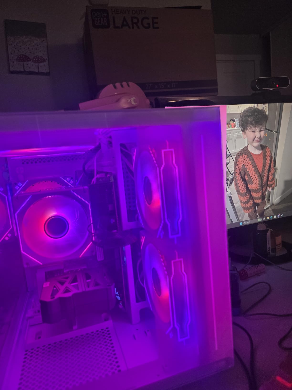 suevery Prebuilt Gaming PC Core 14th gen I9 14900HX(24Cores 32Threads Up to 5.8G) RTX 5060TI 8G, DDR5 16G RAM, Nvme 1TB SSD, Tower Desktop Computer White WiFi customer photo 2