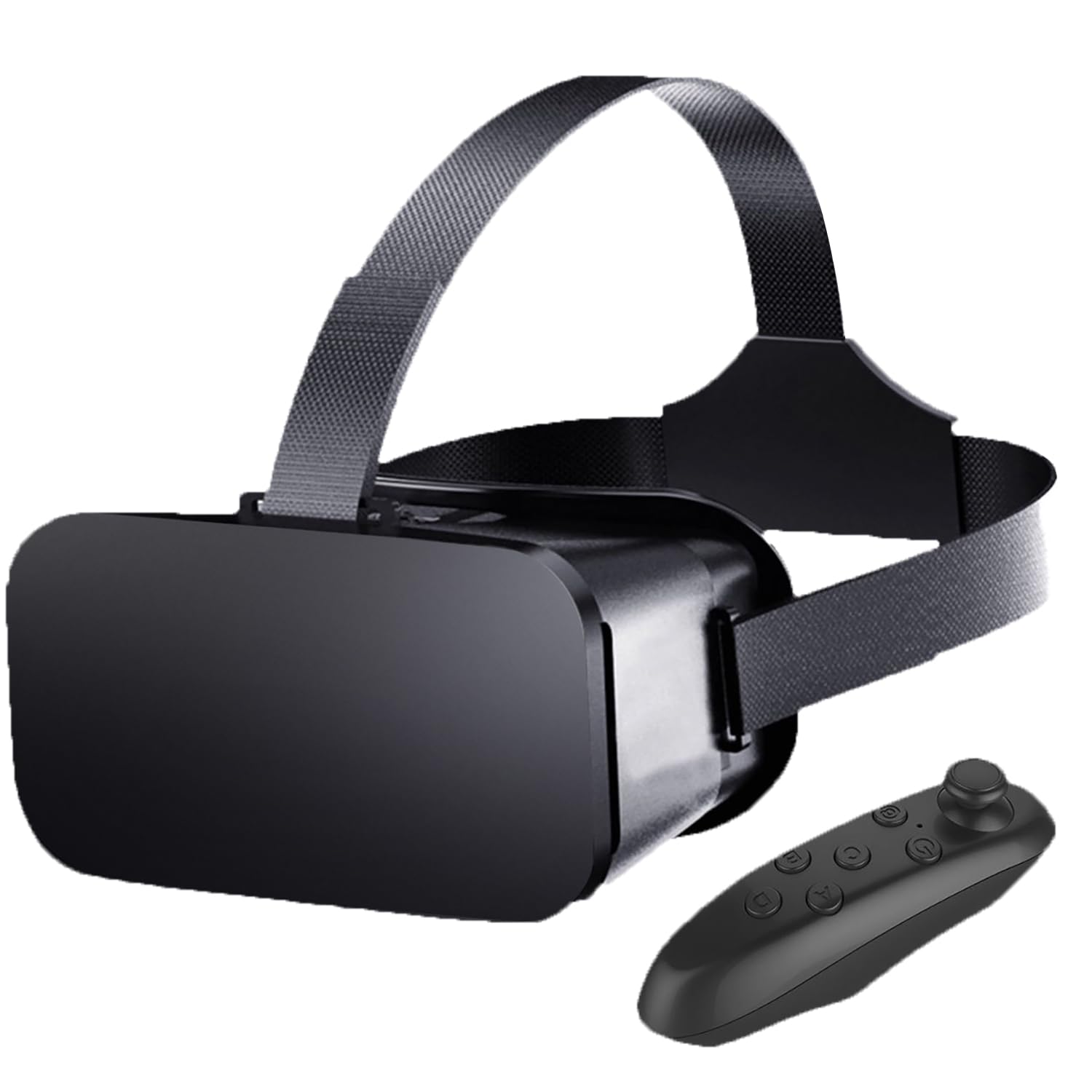 VR Headset for Phone with Controller, Anti-Blue Lens PD & Fl Adjustable Virtual Reality Goggles Set for Kids and Adults, Compatible with iPhone 16/15/14/13/12 Samsung Android 4.5-6.7