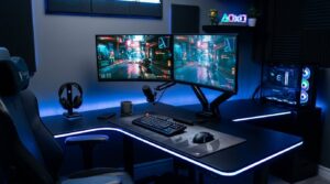 best dual monitor desks