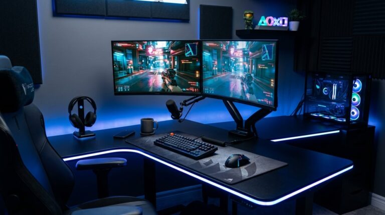 best dual monitor desks