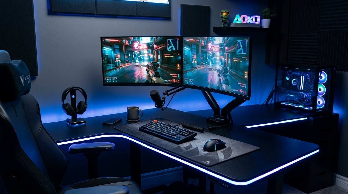 best dual monitor desks
