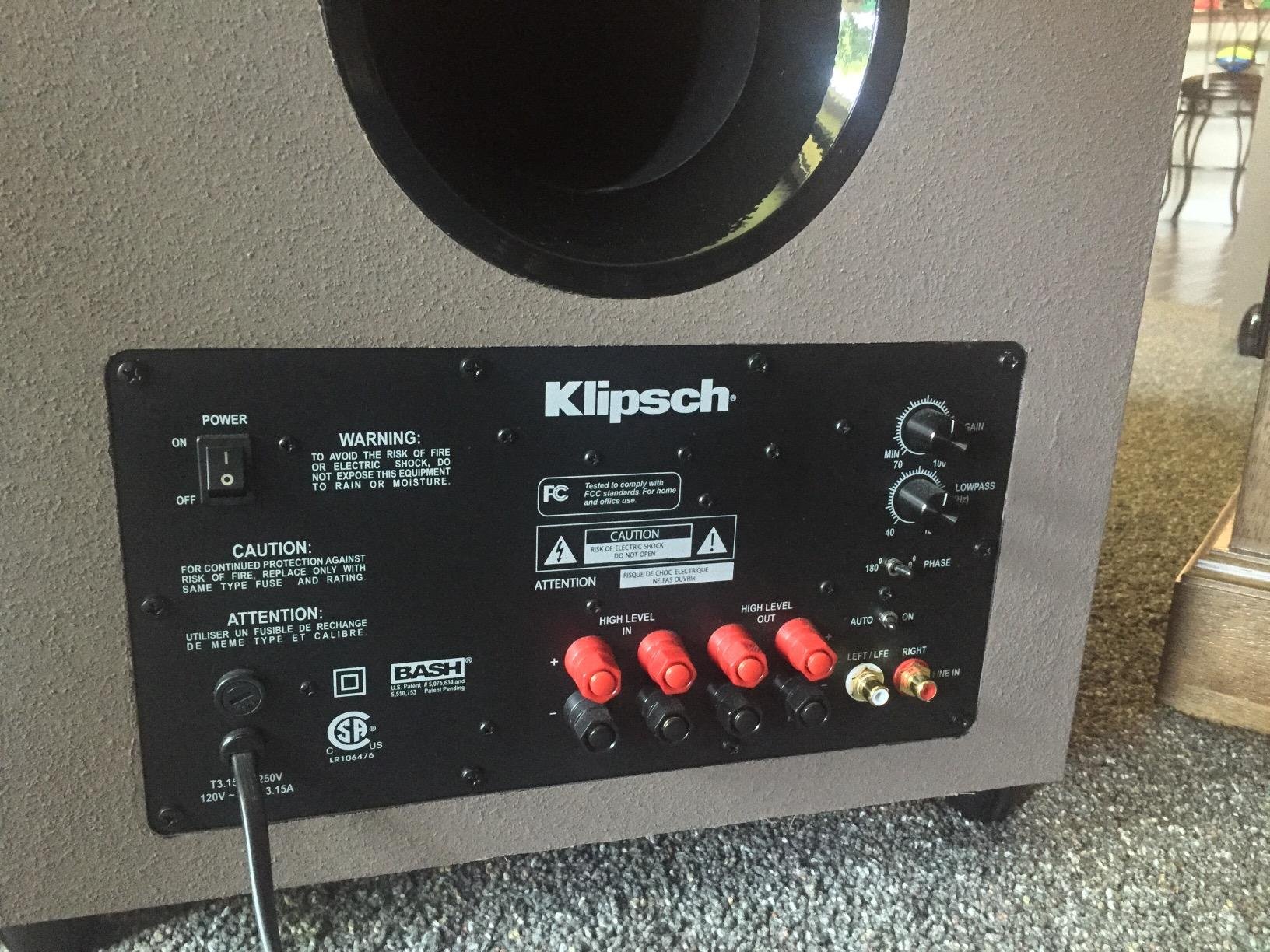 Klipsch Sub-12HG Synergy Series 12-Inch 300-Watt Subwoofer with High Gloss Trim (Black) customer photo 1