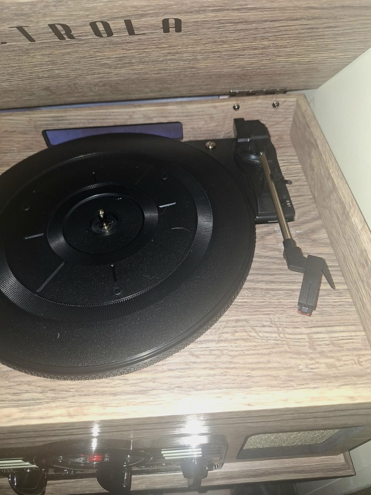 Victrola Quincy - 6-in-1 Bluetooth Record Player - Mahogany customer photo 2